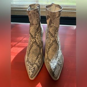Dolce Vita snakeskin booties. Size 7.5